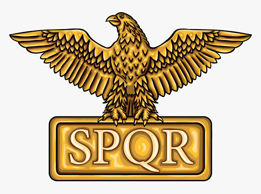 Golden Emblem Of Roman Empire Spqr With Eagle , Png - Roman Eagle Transparent Background, Png Download, Free Download