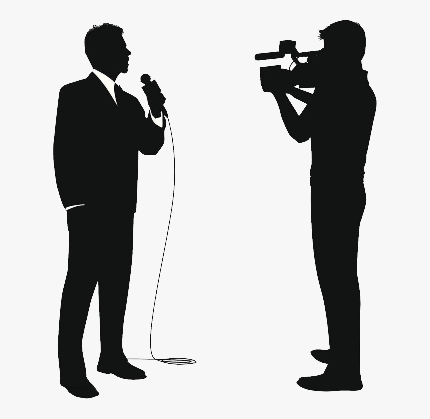 Reporter Png - Black And White Journalist Clipart, Transparent Png, Free Download