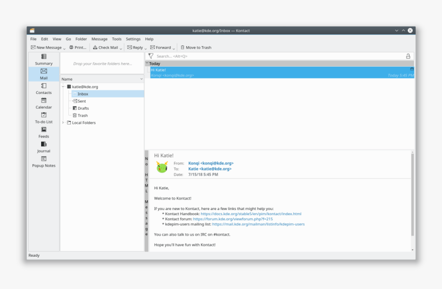 File - Kontact-kmail - Kde Kmail, HD Png Download, Free Download