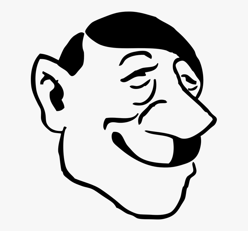 Adolf Hitler, Caricature, Man, Person, History - Adolf Hitler Line Art, HD Png Download, Free Download