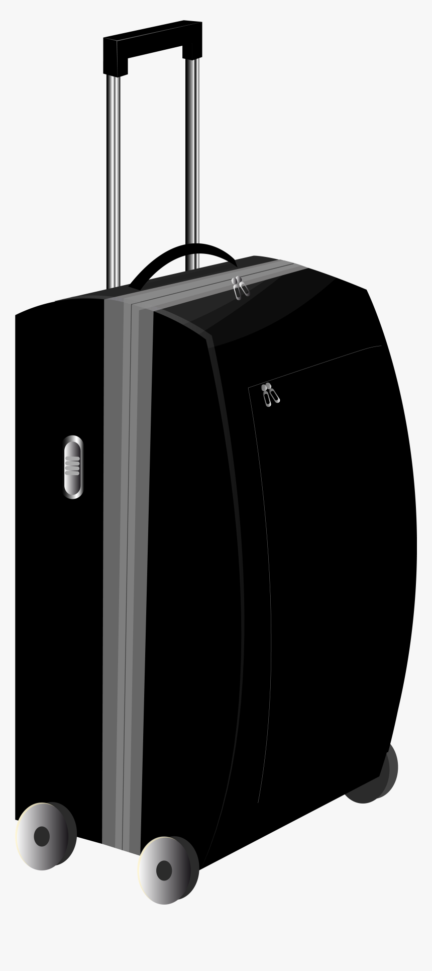 Black Trolley Travel Bag Png Clipart Image - Trolley Bag Clipart Png, Transparent Png, Free Download