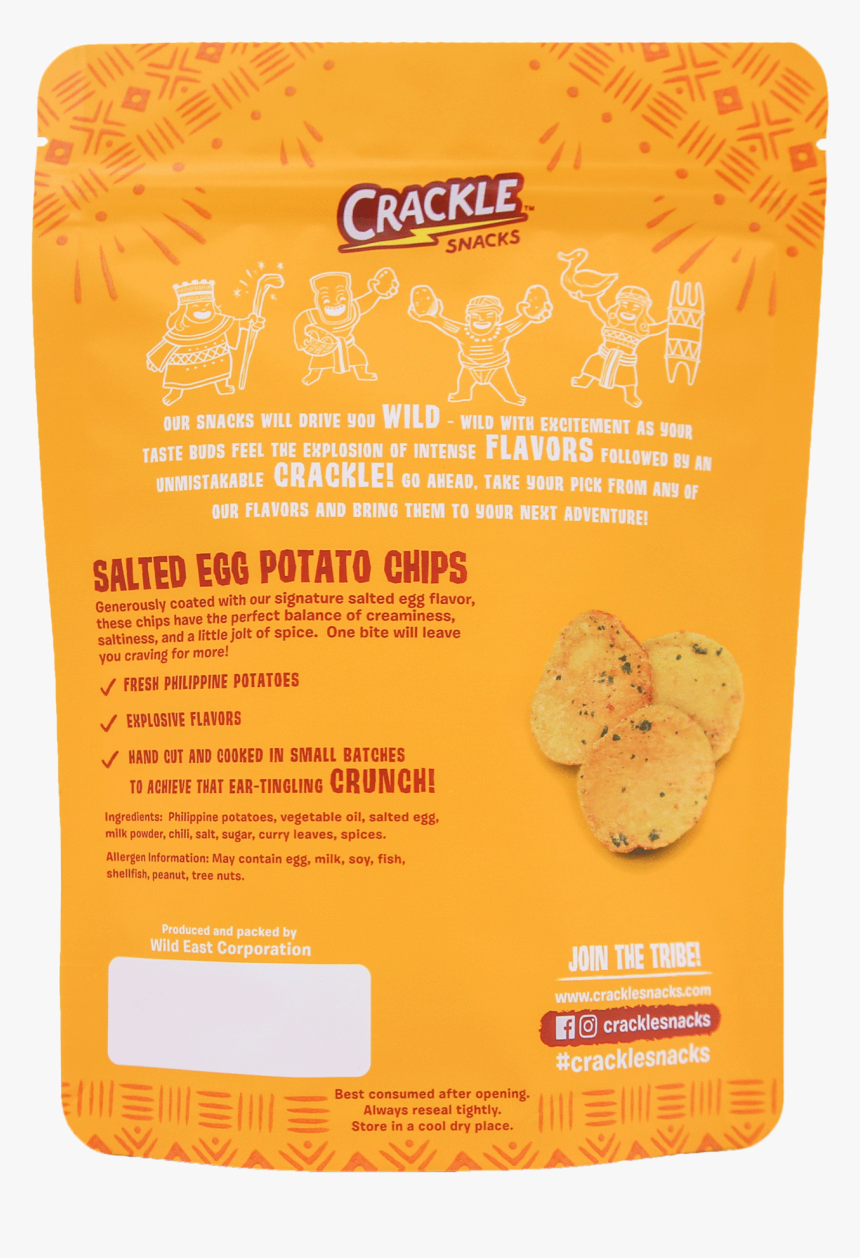 Crackle Salted Egg Potato Chips, HD Png Download, Free Download