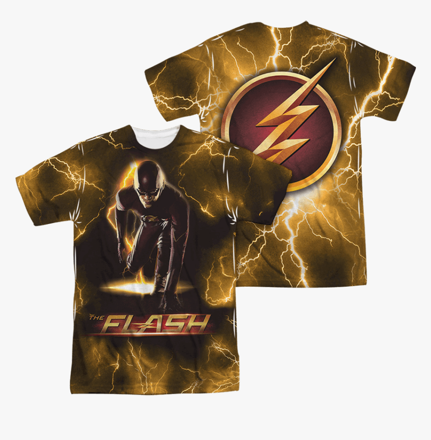 Front And Back The Flash Bolt T-shirt - Flash, HD Png Download, Free Download