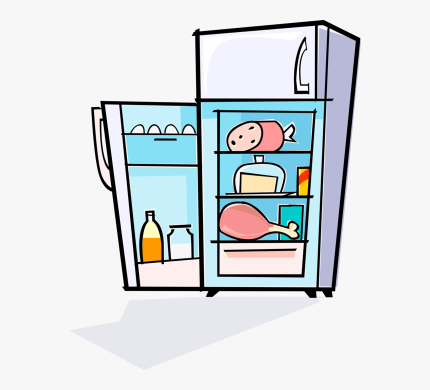 Full Refrigerator Clip Art - Fridge Clipart, HD Png Download, Free Download