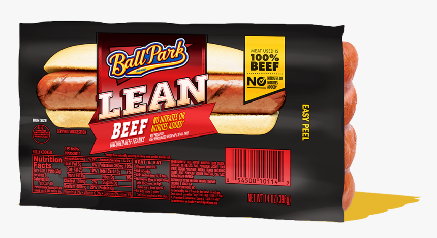 Ball Park Lean Beef Hot Dogs - Ballpark Lean Beef Hot Dogs, HD Png Download, Free Download
