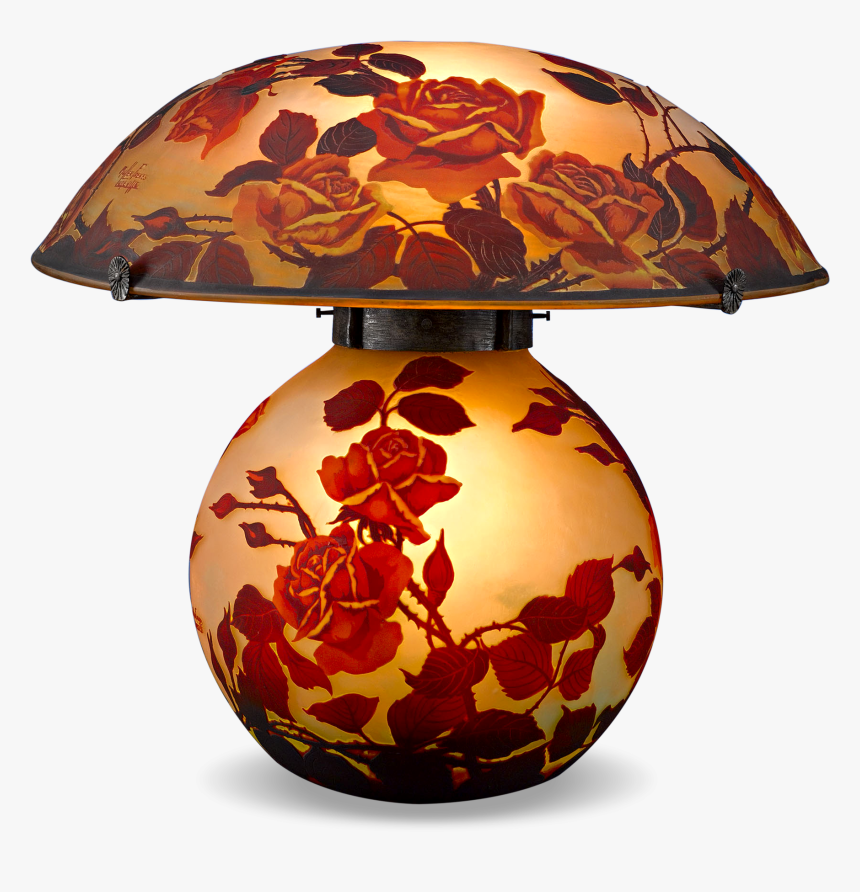 Muller Frères Cameo Glass Lamp - Lamp, HD Png Download, Free Download