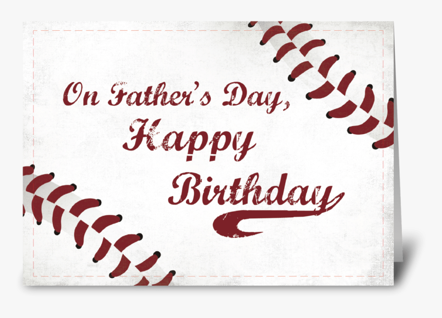 Grandpa Father"s Day Grunge Baseball Greeting Card - Calligraphy, HD Png Download, Free Download