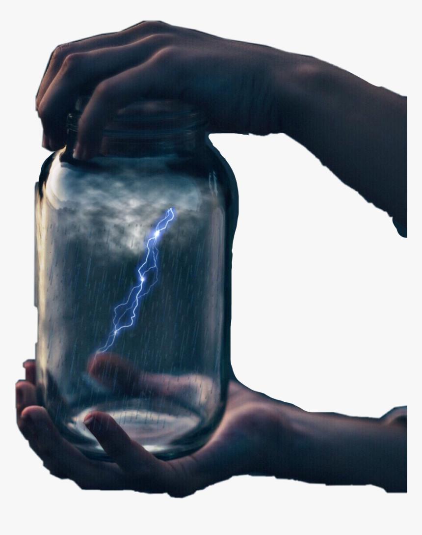 #lightning #storm #challenge #arms #hands #jar #me - Hand, HD Png Download, Free Download