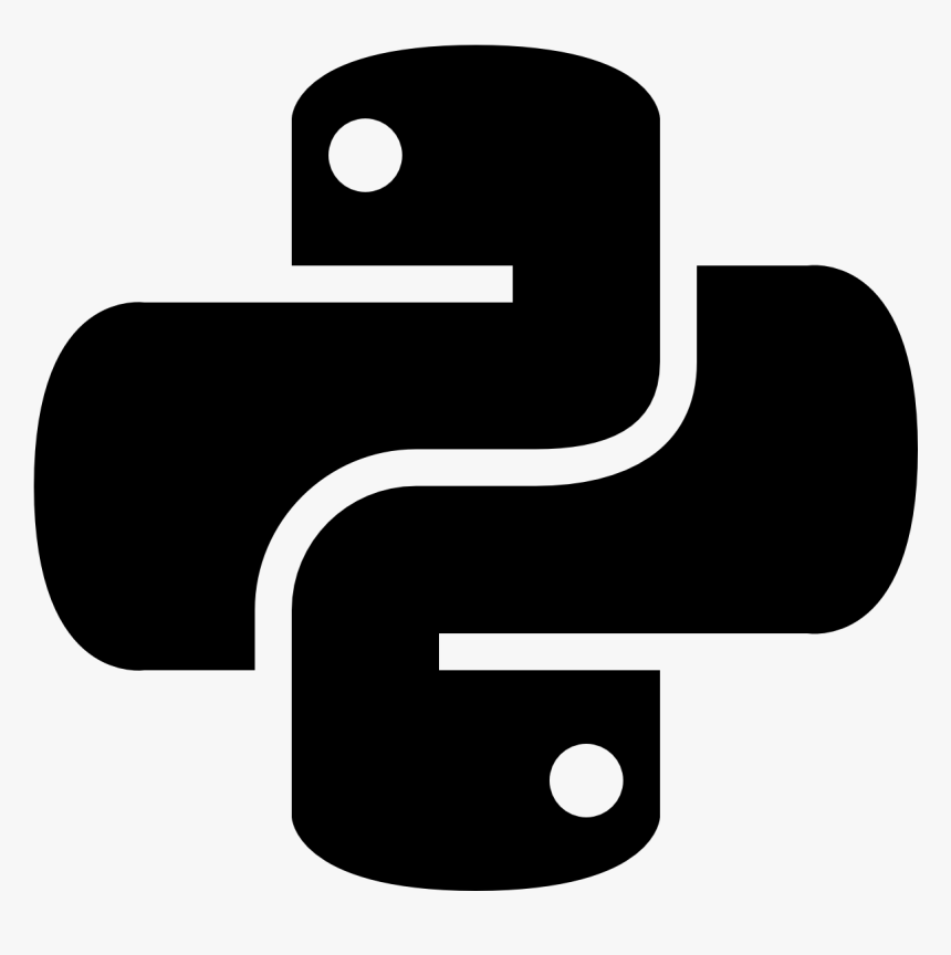 Python1600 - Python Logo Black, HD Png Download, Free Download
