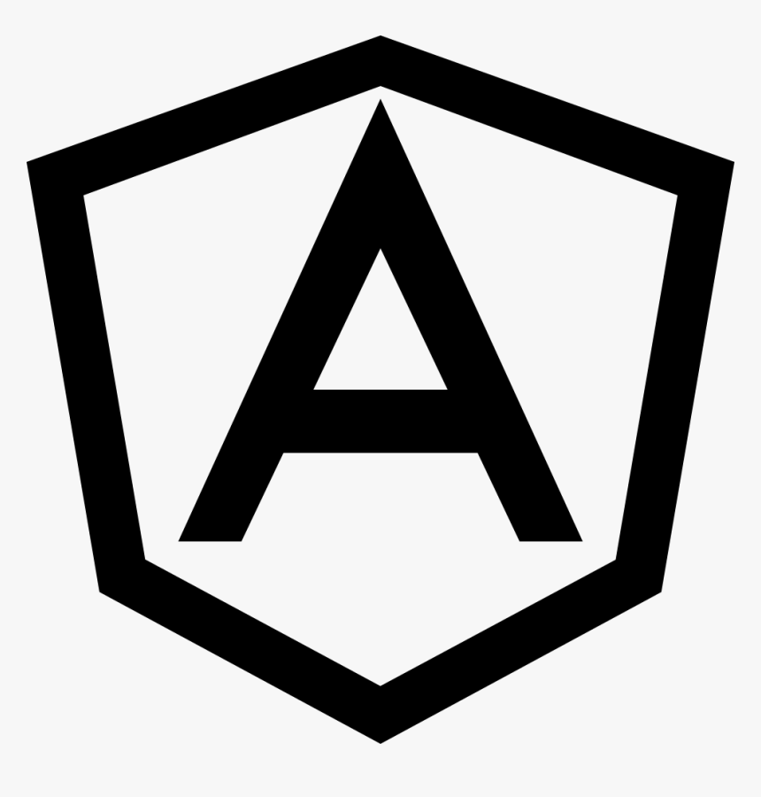 Social Angular Outline - Angular Logo Black, HD Png Download, Free Download