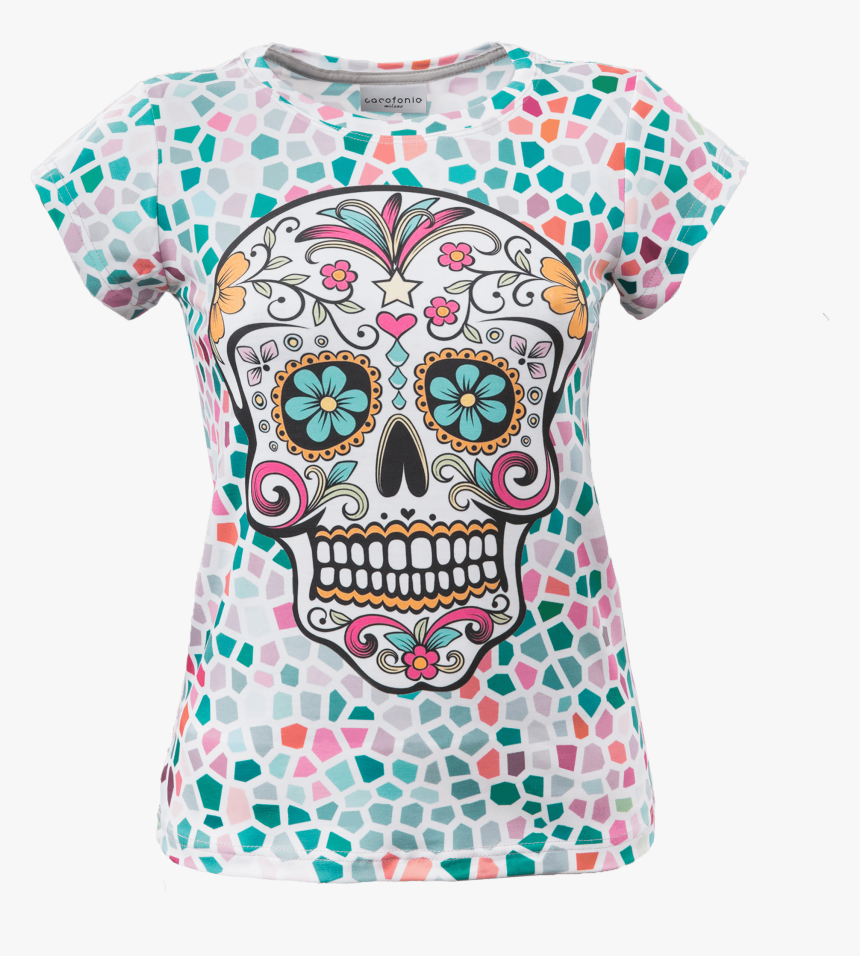 Day Of The Dead Colored Skull, HD Png Download, Free Download