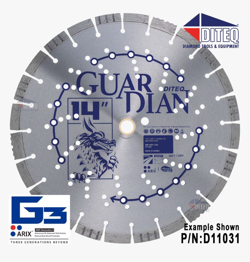 C/a-34gd Arix™ Guardian Combo Blades - Concrete Blade, HD Png Download, Free Download