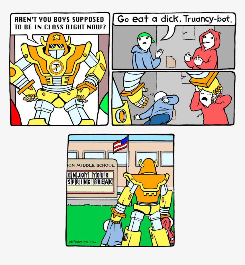 Truancy Bot - Perry Bible Fellowship Truancy Bot, HD Png Download, Free Download