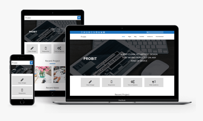 Free Wordpress Theme - Wordpress Responsive Theme, HD Png Download, Free Download