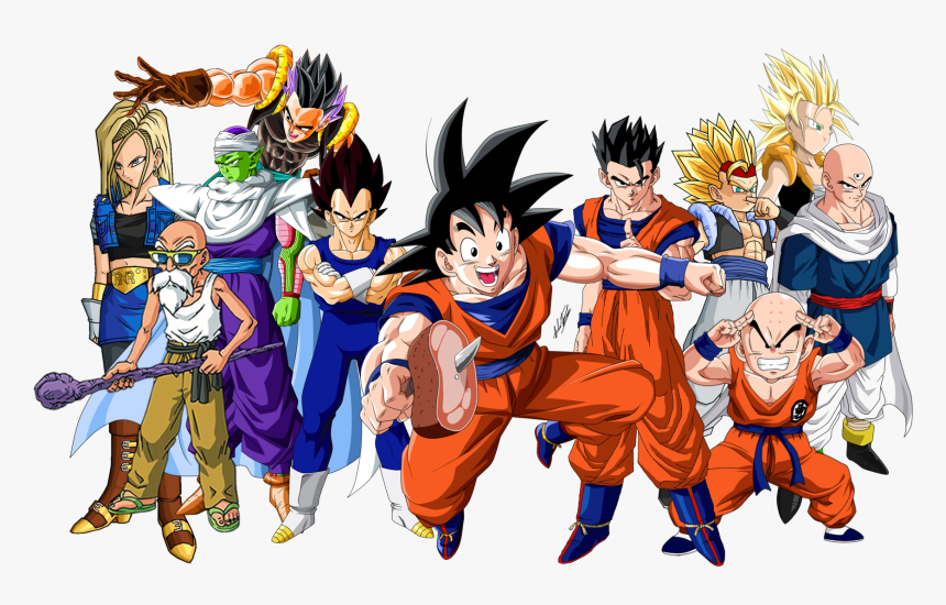 Z Fighters - Dragon Ball Transparent Group, HD Png Download, Free Download
