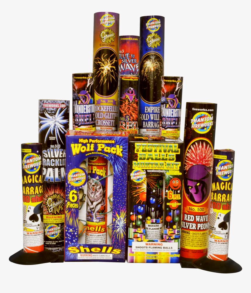 Fireworks Assortment Tube Finale Assortment - Convenience Food, HD Png Download, Free Download