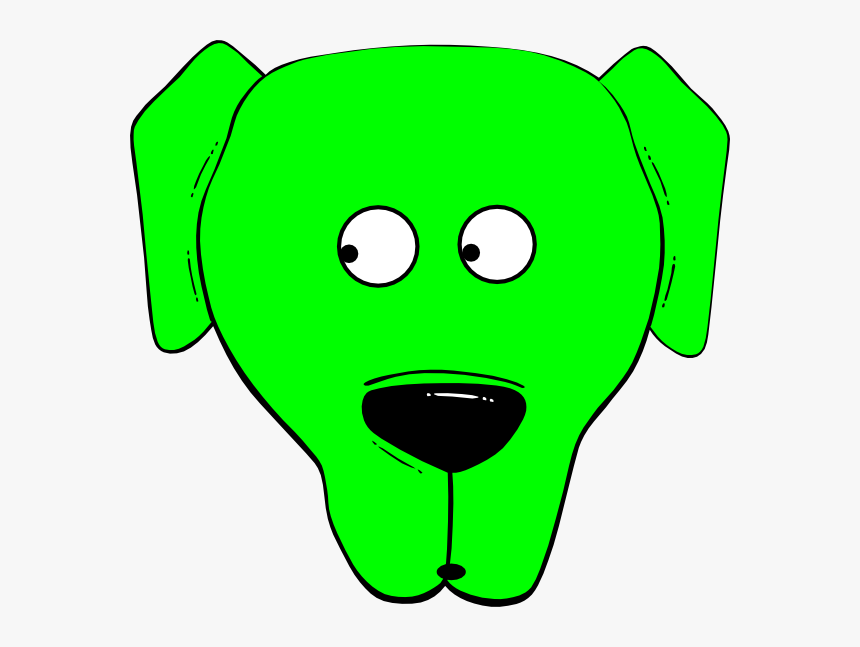 Green Suspicious Svg Clip Arts - Cartoon Dog Face, HD Png Download, Free Download