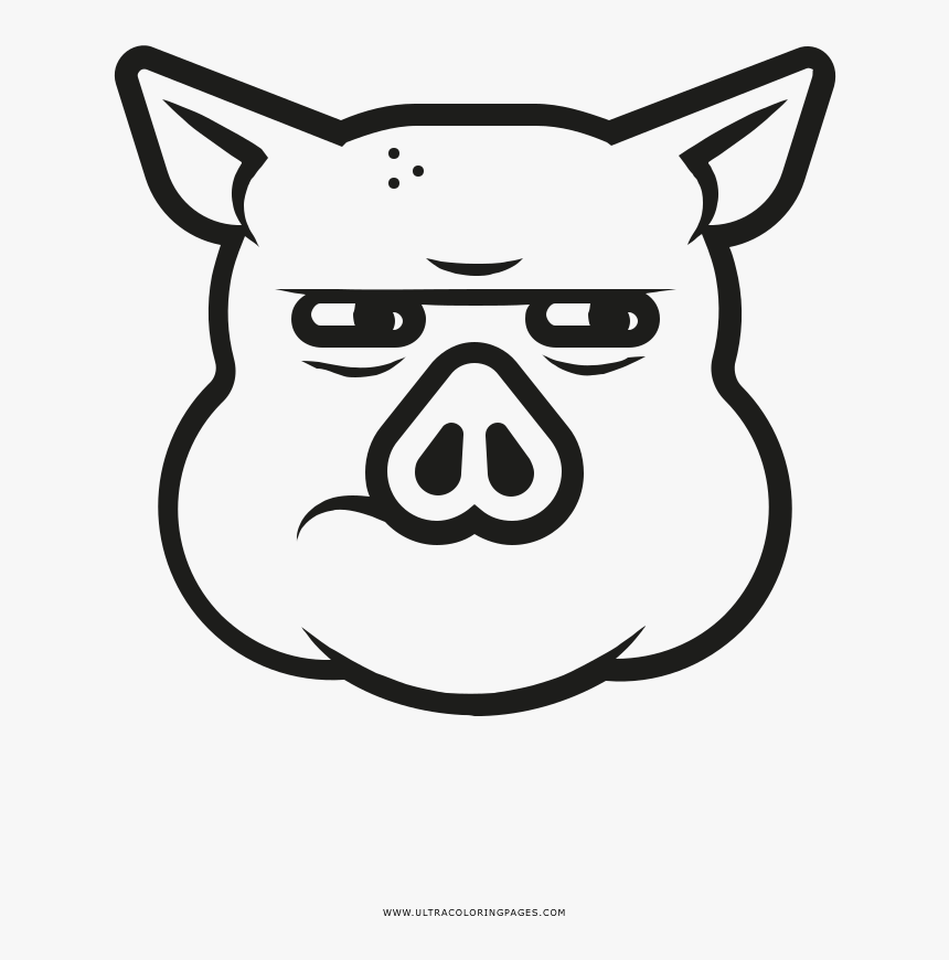 Suspicious Pig Coloring Page - Derpy Coloring Pages, HD Png Download, Free Download