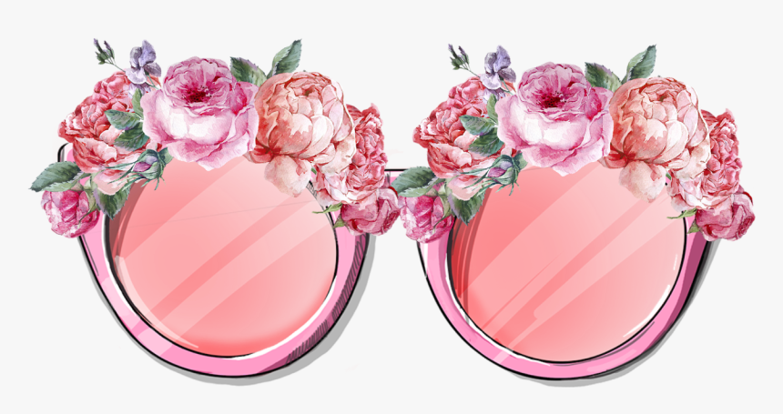 Glasses Lovely Glasses Sunny Pink Overlay Hipster Indie - Picsart Flower Sticker, HD Png Download, Free Download