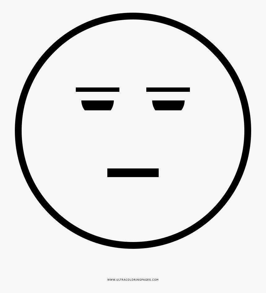 Suspicious Face Coloring Page - Smiley, HD Png Download, Free Download