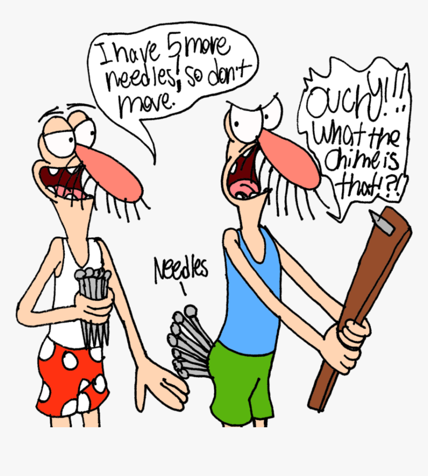 Ouch By Wumowumo Needles - Cartoon, HD Png Download, Free Download