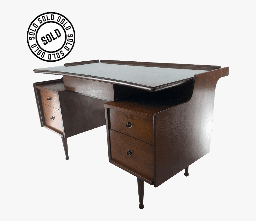 Mid Century Hooker Walnut Floating Desk - Writing Desk, HD Png Download, Free Download