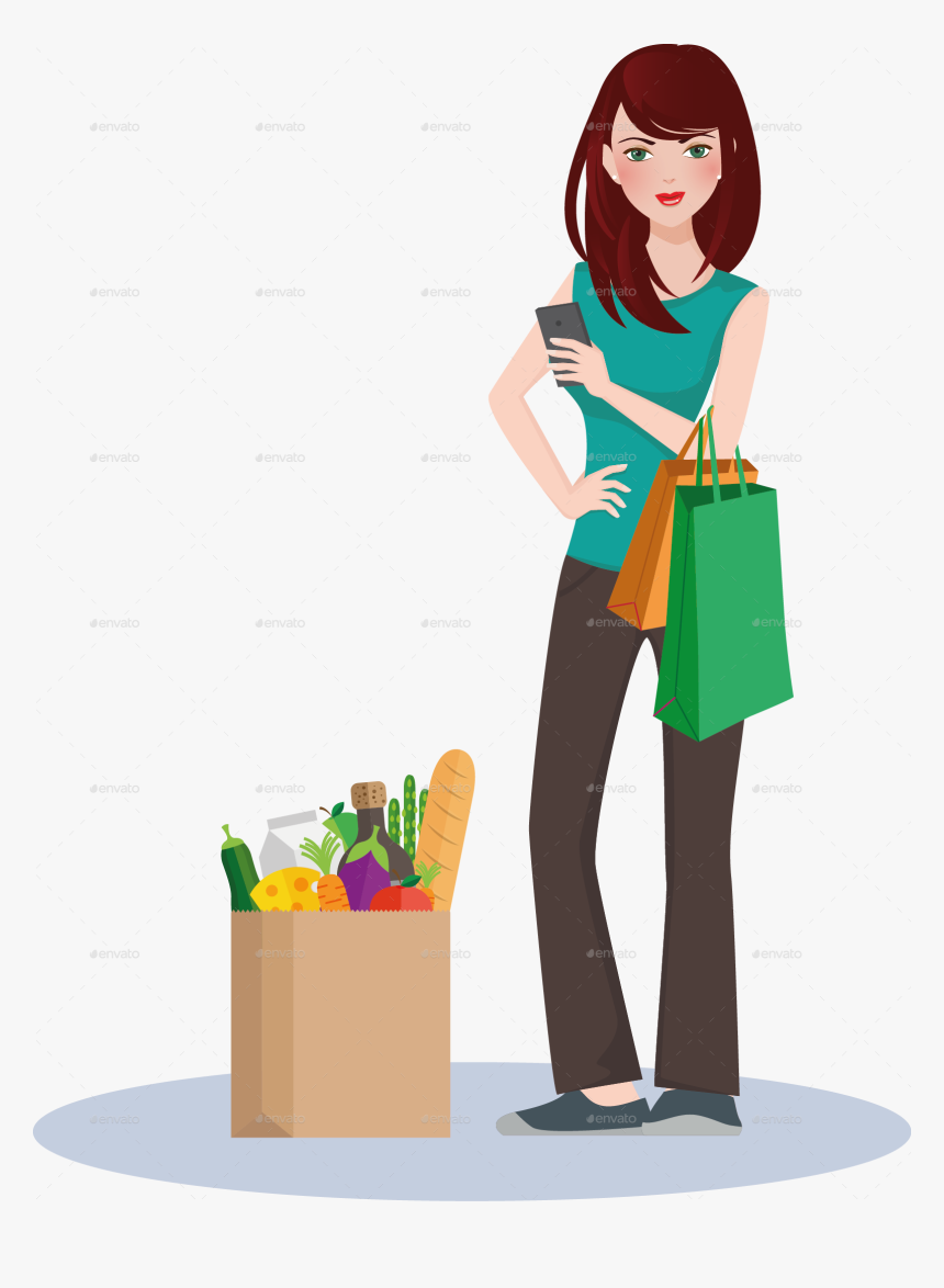 Png Teenagers , Transparent Cartoons - Clipart Shopping Bags, Png Download, Free Download