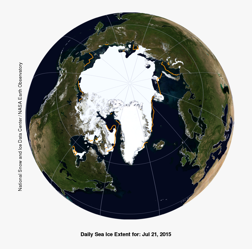 N Bm Extent[1] - Maximum Arctic Ice Extent, HD Png Download, Free Download