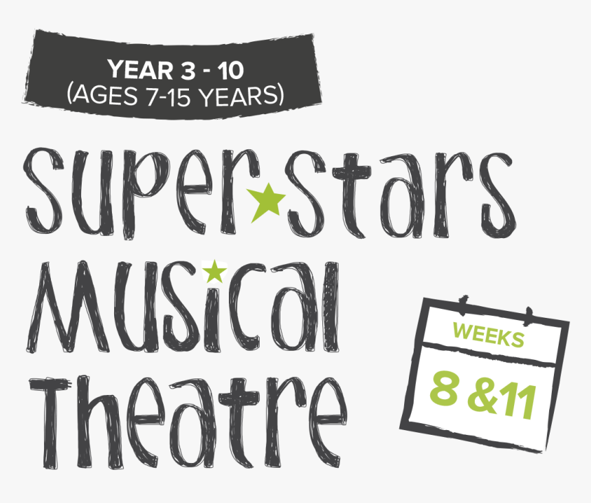 Super Stars Musical Theatre - Black-and-white, HD Png Download, Free Download