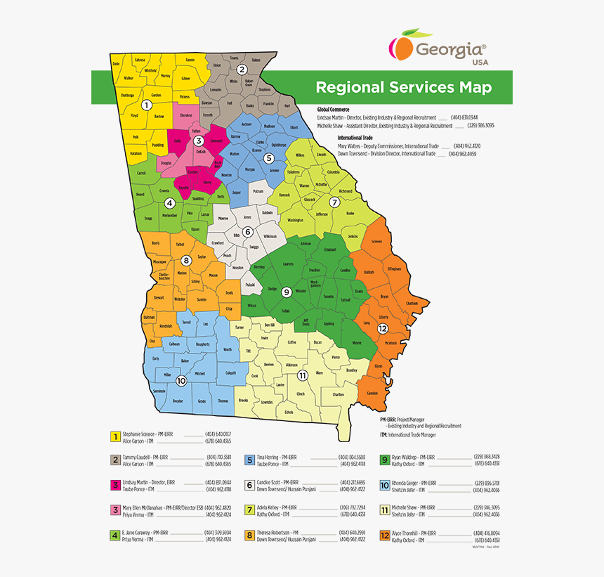 Georgia Economic Development Regions, HD Png Download, Free Download