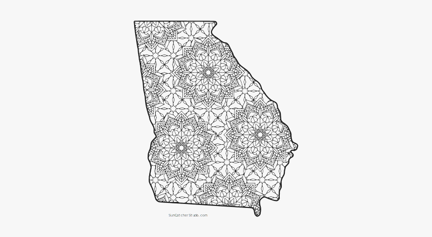 Free Printable Georgia Coloring Page With Pattern To - Free Printable Pictures Of Georgia, HD Png Download, Free Download