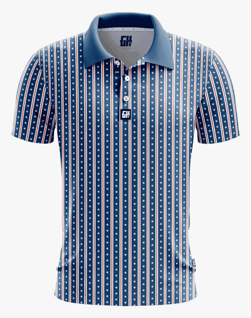 America Stars And Straps Golf Polo - Polo Shirt, HD Png Download, Free Download