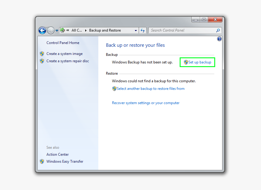 Windows 7 Backup And Restore - Easy Backup And Restore Software Windows, HD Png Download, Free Download