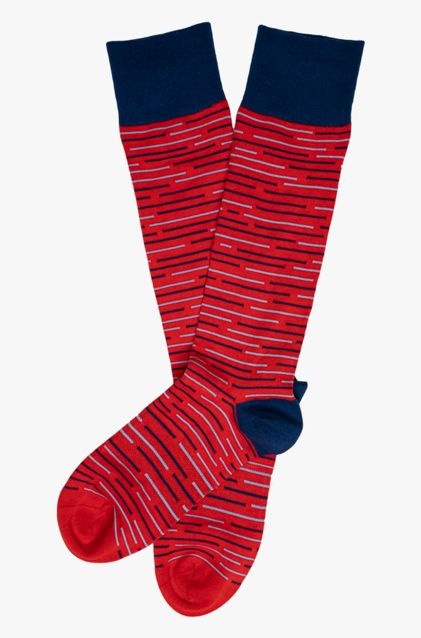 Red Broken Stripes - Sock, HD Png Download, Free Download