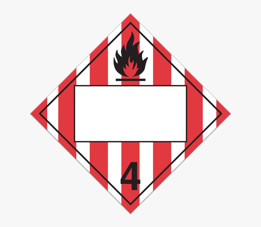 Flammable Solid 4.1 Placard, HD Png Download, Free Download