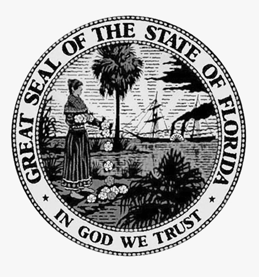 Transparent Florida State Outline Png - State Of Florida Seal Png, Png Download, Free Download