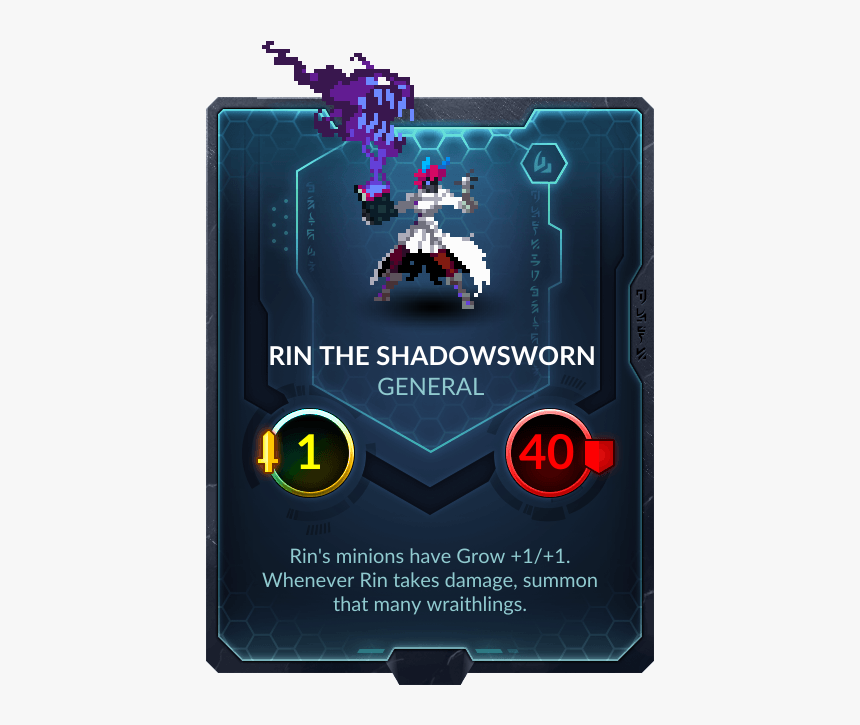 Rin The Shadowsworn - Duelyst Immortal Vanguard Generals, HD Png Download, Free Download