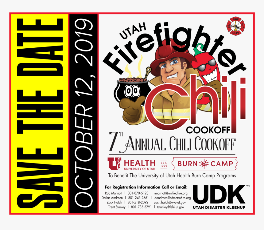 Hero Chili Cookoff Graphic - Utah Firefighter Chili Cook Off, HD Png Download, Free Download