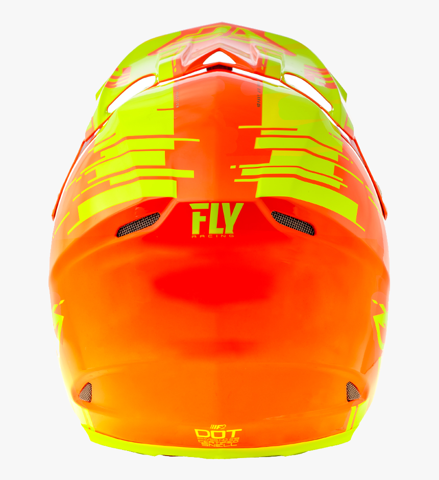 Fly F2 Cold Hi Vis Orange 4 - Motorcycle Helmet, HD Png Download, Free Download