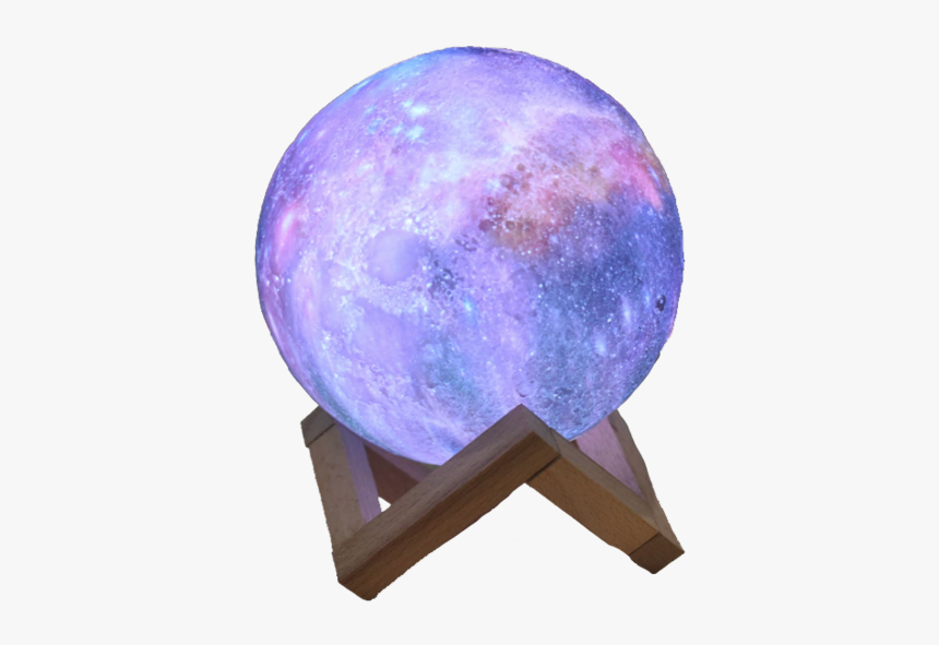 Galaxy Moon Lamp - Galaxy Print Moon Lamp, HD Png Download, Free Download