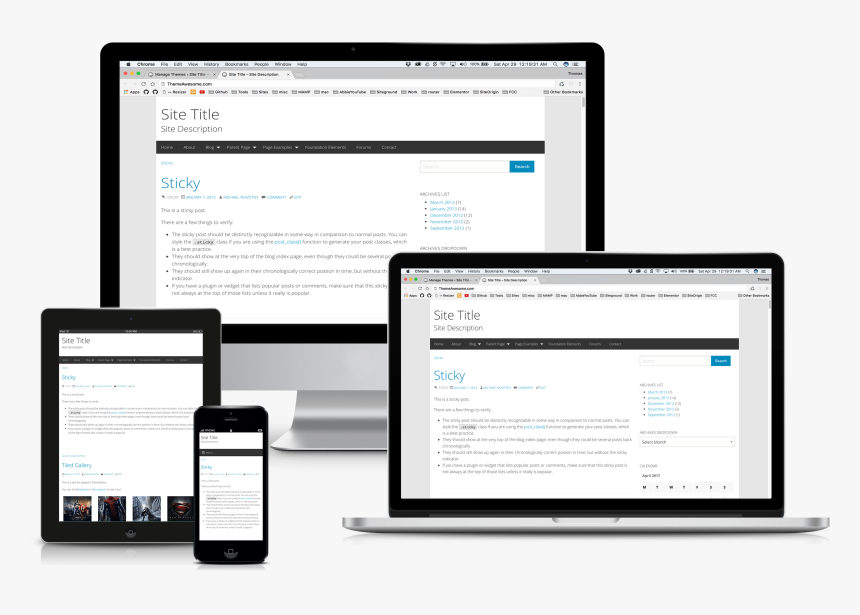 Wordpress Foundation For Sites Theme - Mobile And Web Application, HD Png Download, Free Download