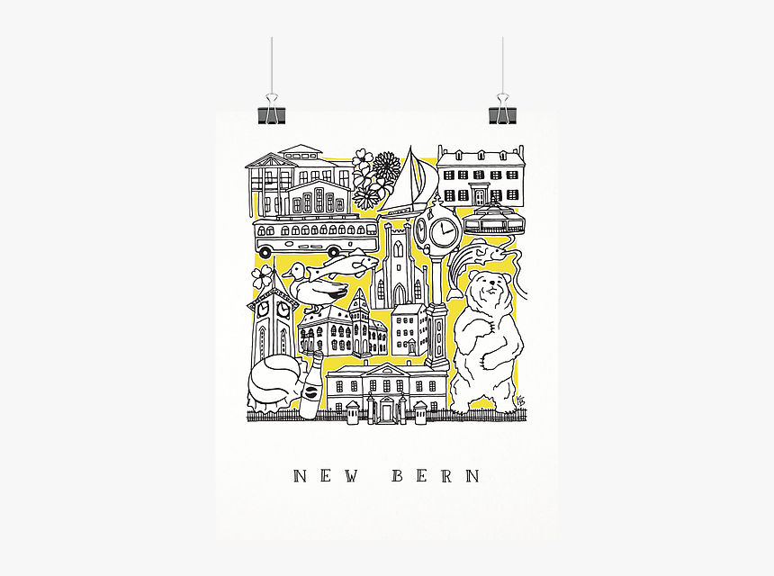 New Bern Print Template 8 X 10 - Illustration, HD Png Download, Free Download