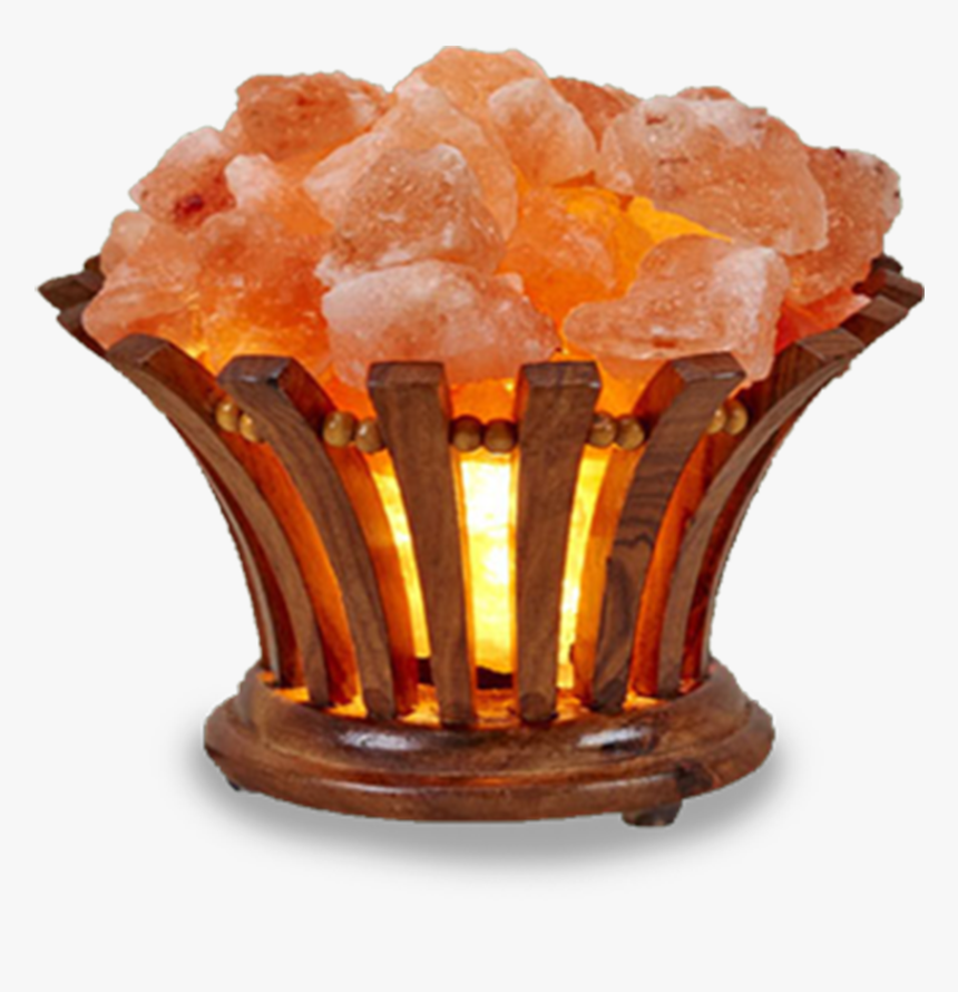 Wooden Basket Salt Lamp, HD Png Download, Free Download