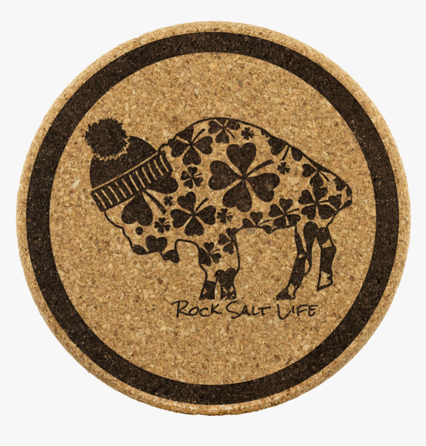 Lucky Buffalo Rock Salt Life© Round Cork Coasters - Emblem, HD Png Download, Free Download