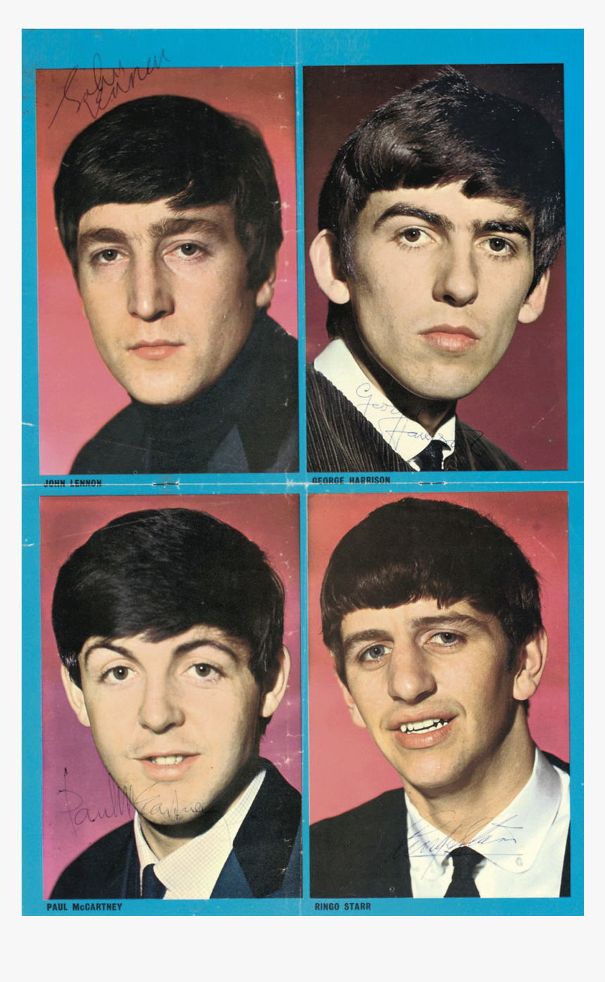 Signed Portraits Of The Group Sold For £4,375 - Most Handsome Beatles Member, HD Png Download, Free Download