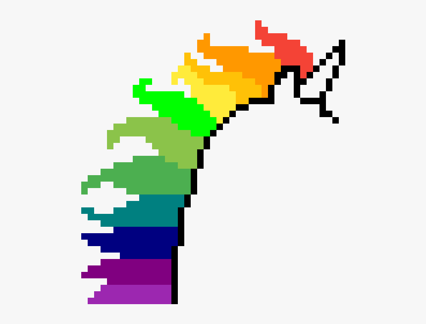 Rainbow Unicorn Pixel Art, HD Png Download, Free Download