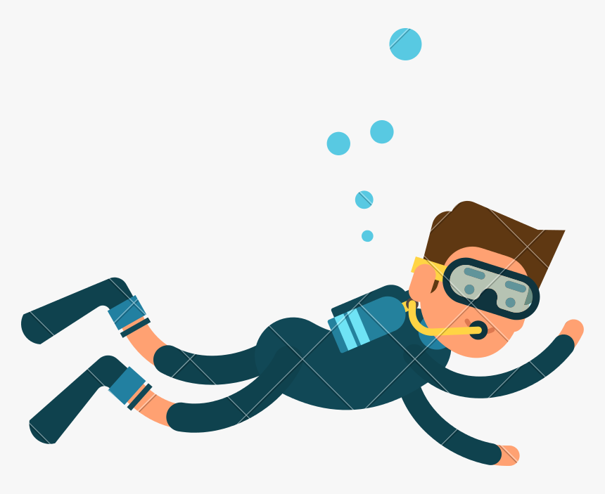 Clip Art Scuba Diver Cartoon Images Cartoon Scuba Diver Transparent Hd Png Download Kindpng