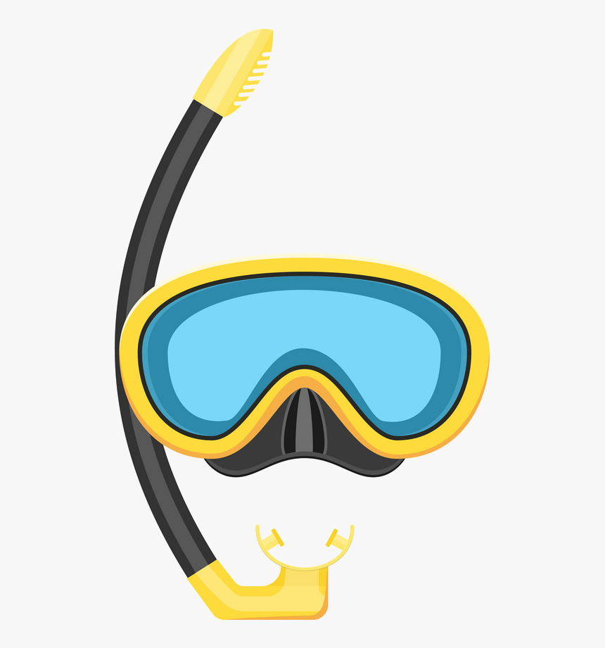 Underwater Set Mask Snorkel Diving Scuba Snorkeling - Mask And Snorkel Vector, HD Png Download, Free Download