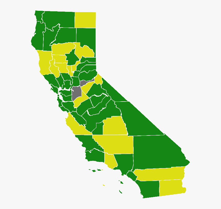 California Green Presidential Primary Election Results - California Map, HD Png Download, Free Download