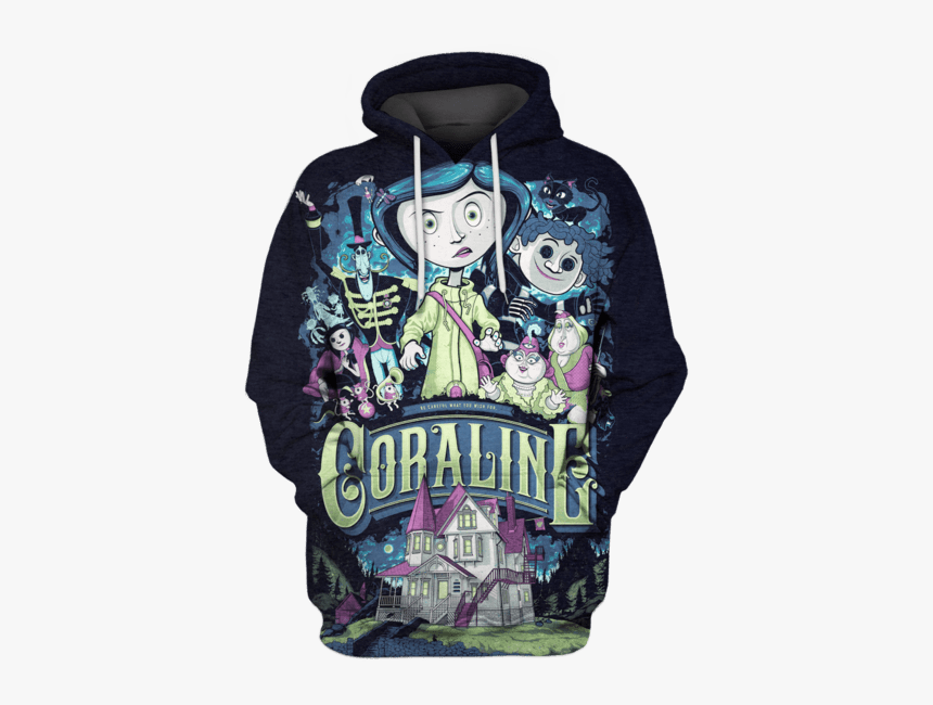 Gearhuman 3d Coraline Hoodies - Coraline T Shirt, HD Png Download, Free Download
